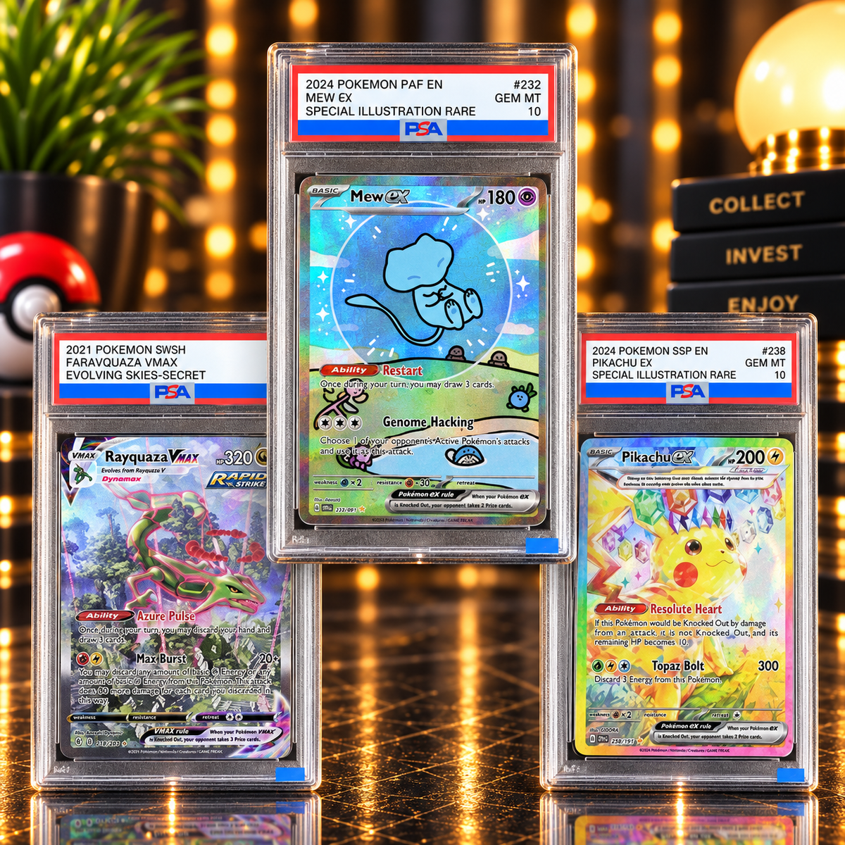 Paldean Fates Evolving Skies Gem Mint 10 Proxy Slabs