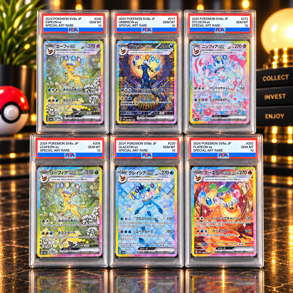 Japanese Eeveelution SAR Gem Mint 10 Proxy Slabs
