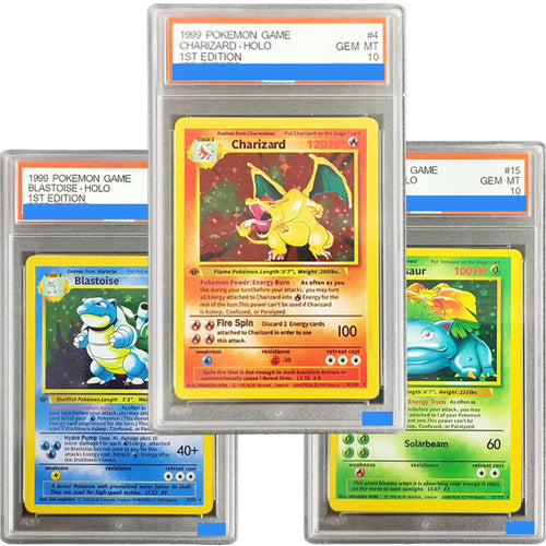 1999 1st Ed Charizard Mewtwo Gyarados Blastoise etc Gem Mt 10 proxy slab