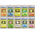 1999 1st Ed Charizard Mewtwo Gyarados Blastoise etc Gem Mt 10 proxy slab