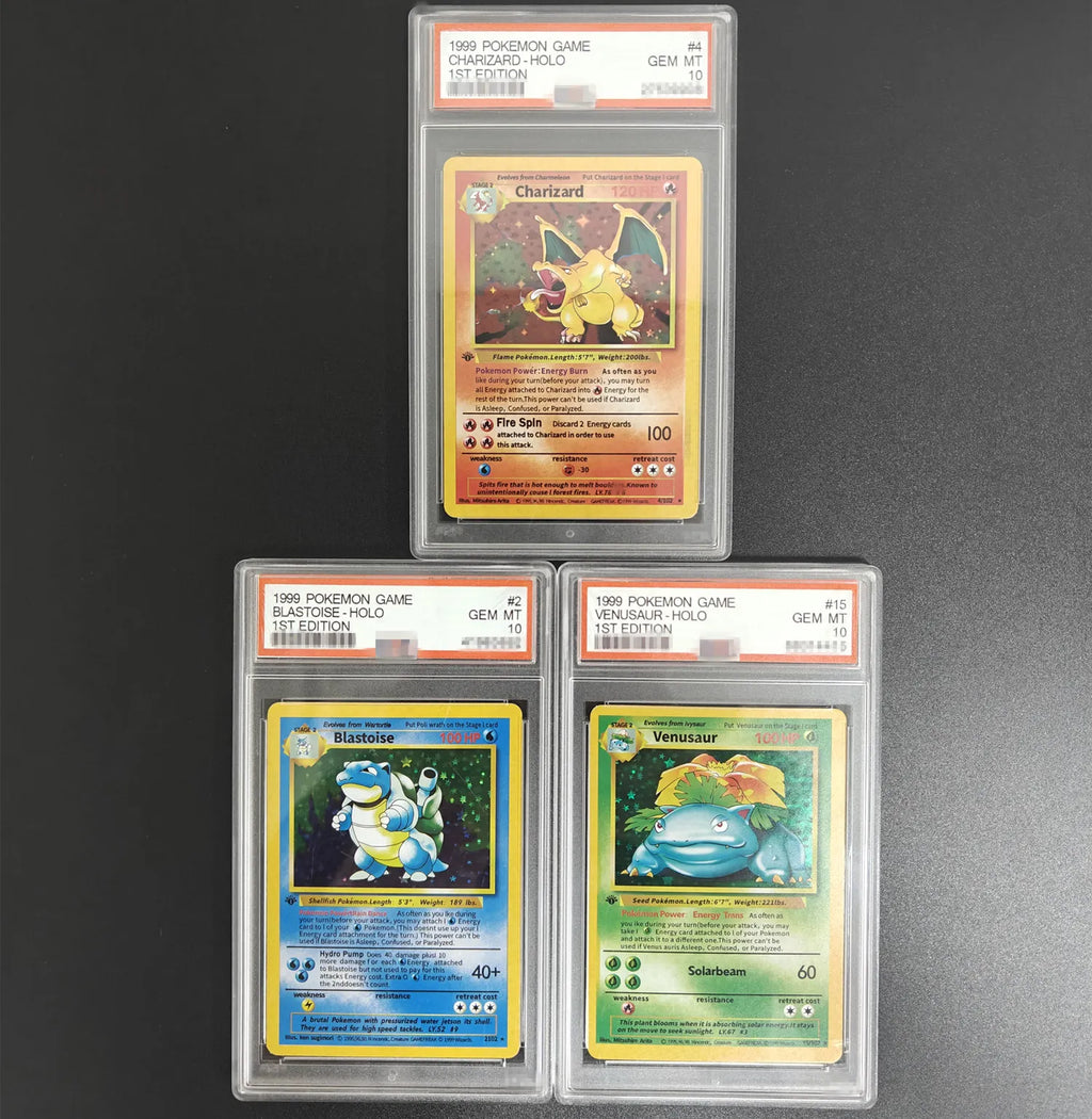 1999 1st Ed Charizard Mewtwo Gyarados Blastoise etc Gem Mt 10 proxy slab