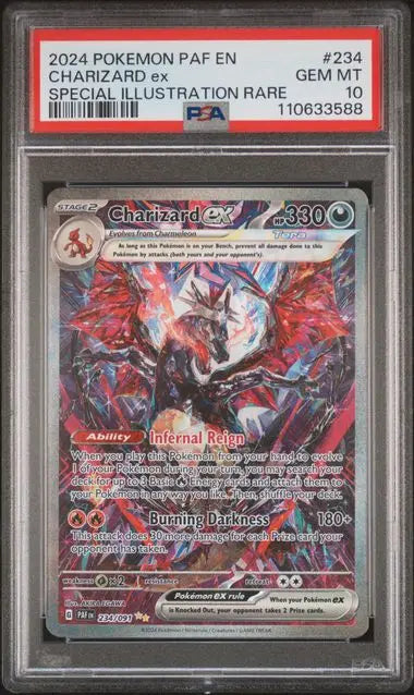 Charizard Obsidian Flames and Paldean Fates Gem mt 10 Card proxy slab