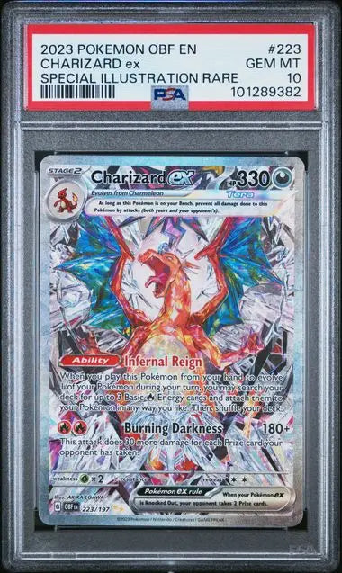 Charizard Obsidian Flames and Paldean Fates Gem mt 10 Card proxy slab