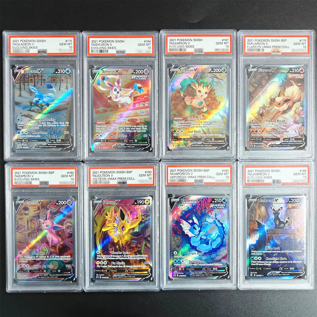 2021 SwSh Evolving Skies Eeveelution Gem Mint 10 Proxy Slabs