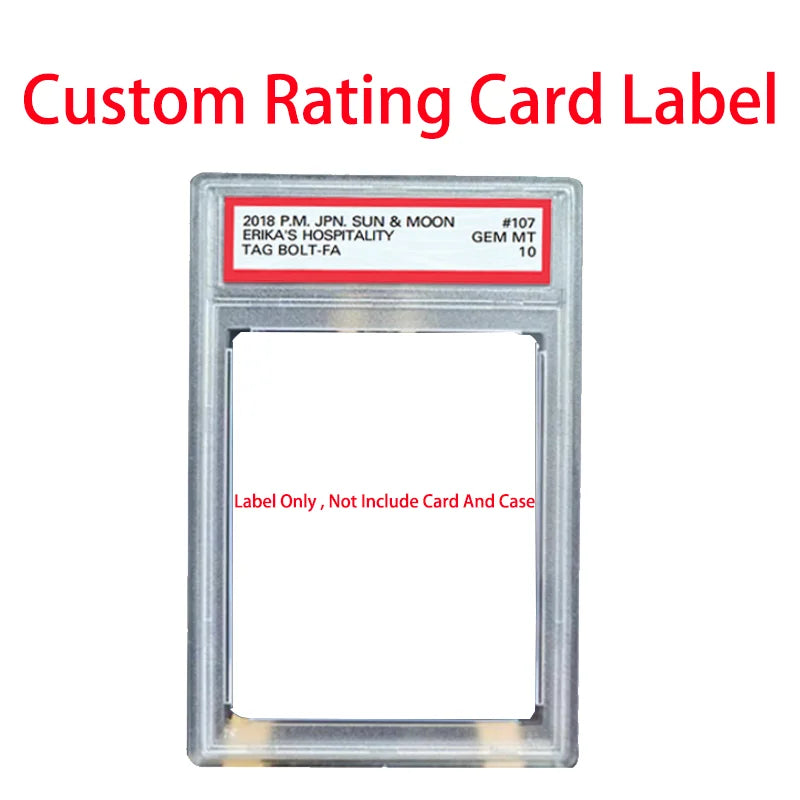 Custom PSA Rating Card Label High Quality Unsealed Case