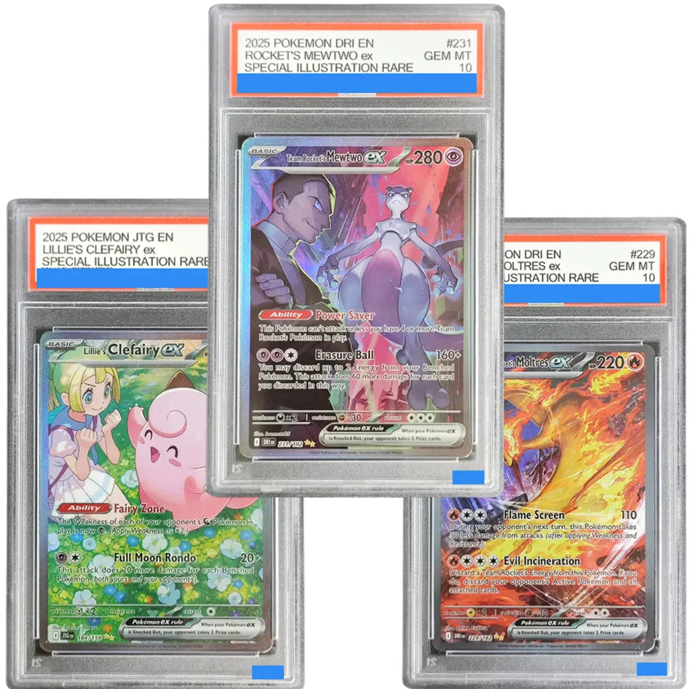 Destined Rivals Grade GEM MT 10 Collection Card Proxy slabs