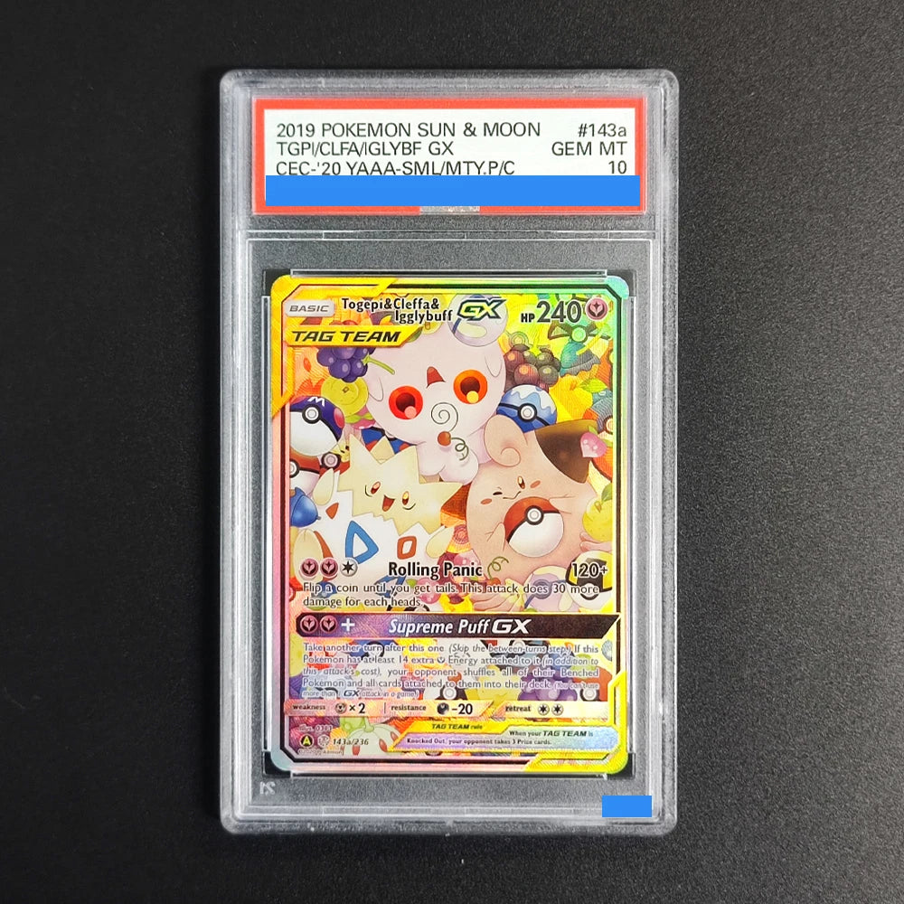 Ptcg Sun & Moon Team up  Grade Gem mt 10 Collection Card Proxy slab
