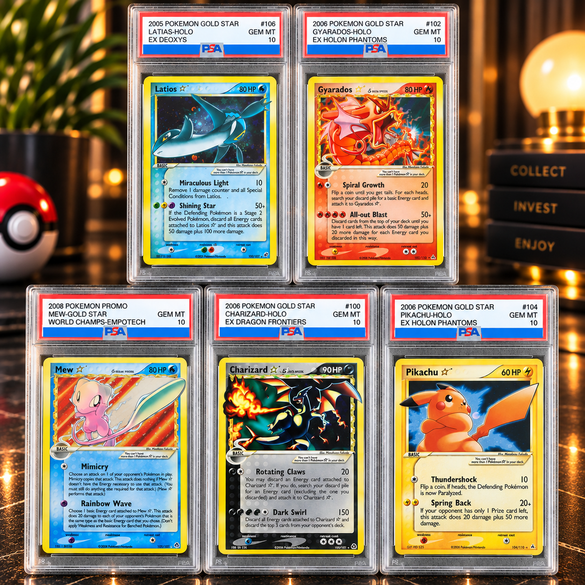 2006 Gold Star EX Dragon Frontiers Gem Mint 10 Proxy Slabs