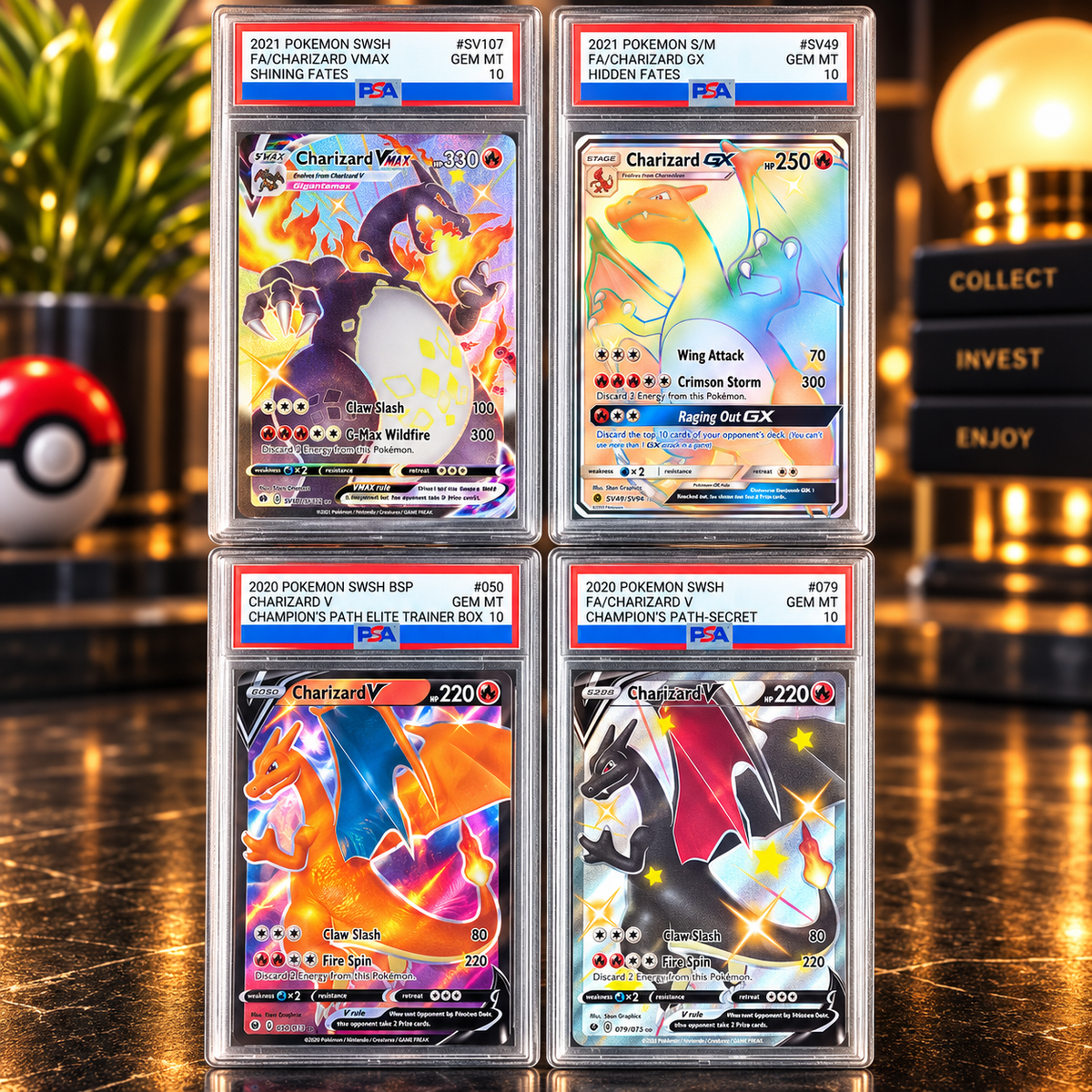 Charizard Gem Mint 10 Proxy Slabs