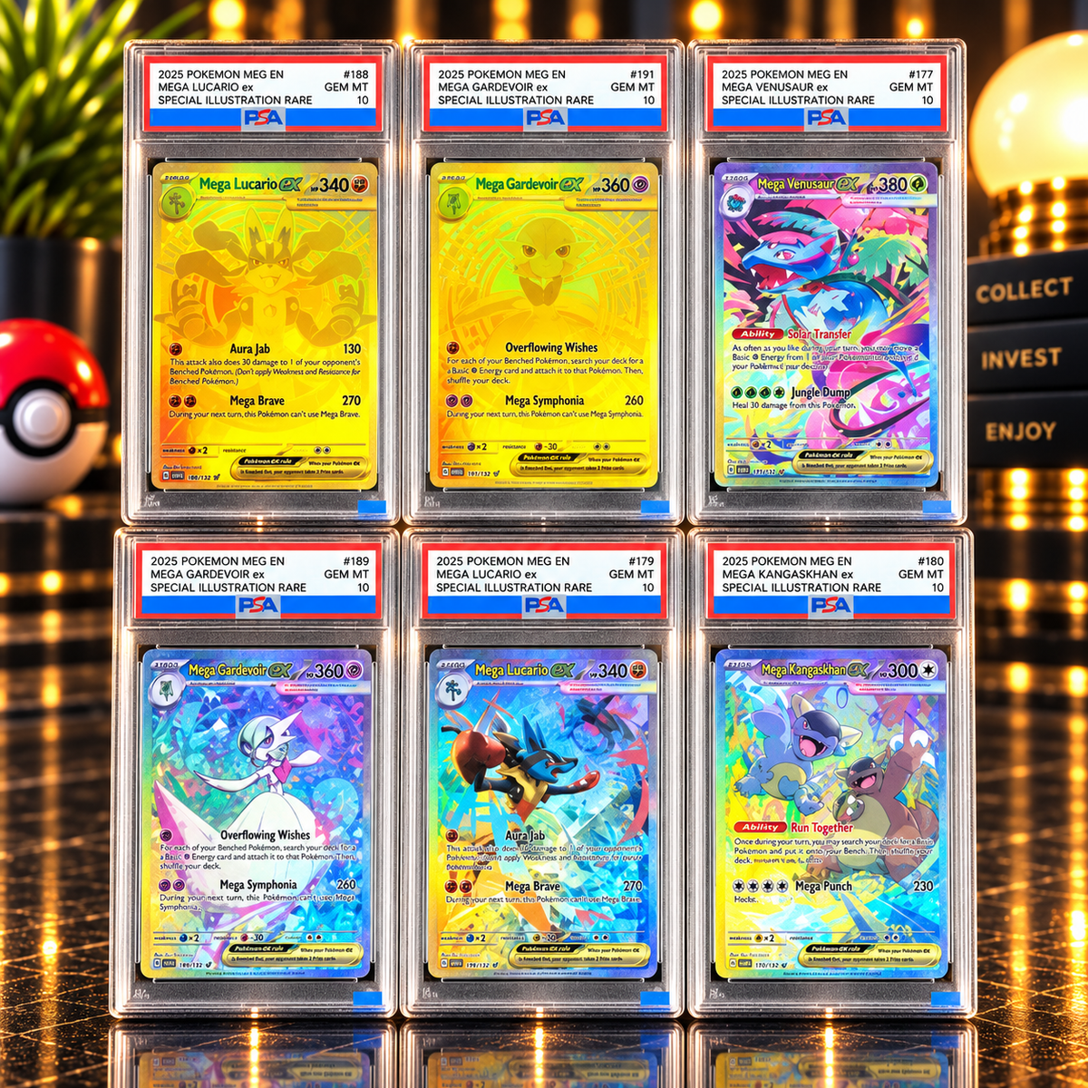 Mega Evolution Grade Gem Mint 10 Collection Card Proxy Slabs